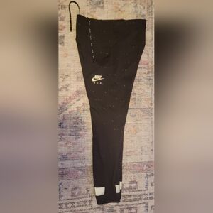 High Waist Black Tights W Reflective Accents & AIR Logo Size S